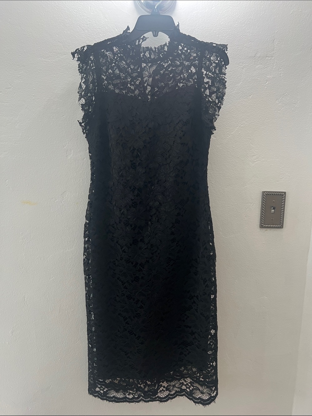 Black Lace Sheath Dress